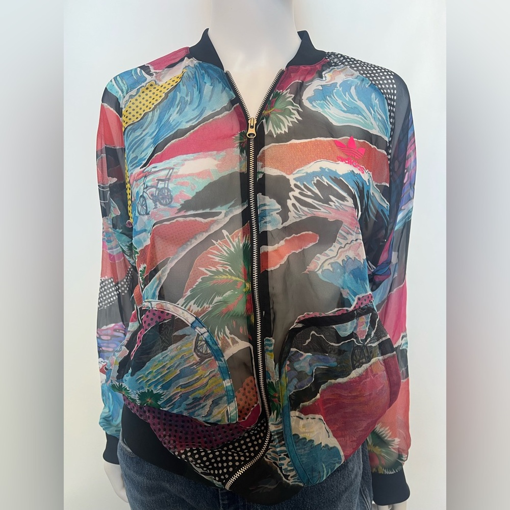 Adidas Originals x Farm Rio Venice Beach Tropical Mesh Bomber‎ SAMPLE Ed Rare - Picture 5 of 16
